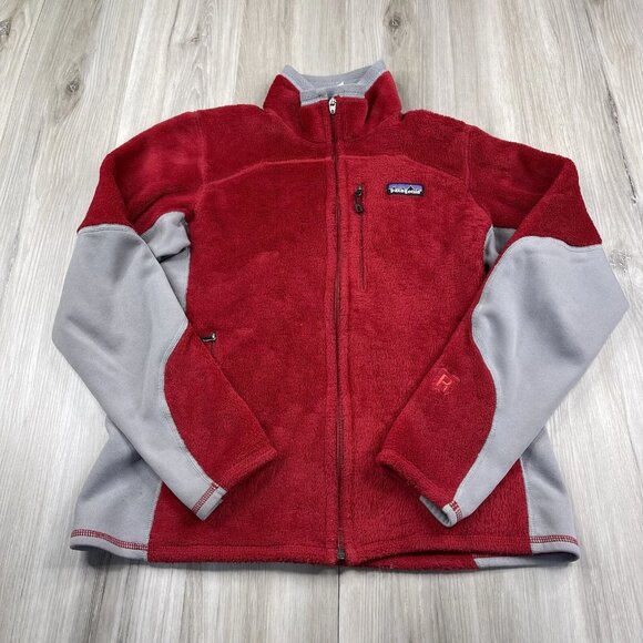 PATAGONIA Fleece Jacket R2 Full Zip Polartec Thermal Pro Red Womens Size M - Picture 1 of 16